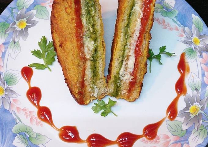 Recipe of Award-winning Three Layer Sandwich Bread Pakoda