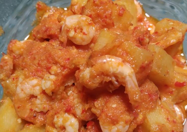 Resep 76. Kentang Udang Balado - ala Mamah Afa Anti Gagal