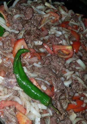 A picture of Lebanese-Style Beef Shawarma.