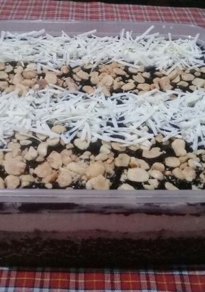 Foto resep Brownies lumer choco ganache topping keju kacang