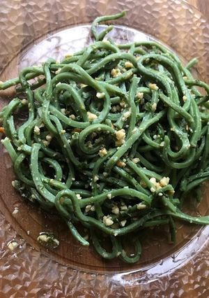Una foto de Pasta al pesto