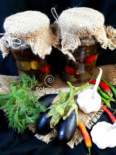 عکسی از دستور ترشی بادمجان شکم پر solm@z