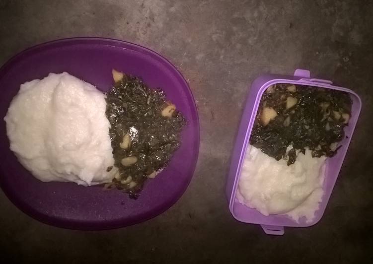 Spinach with pap