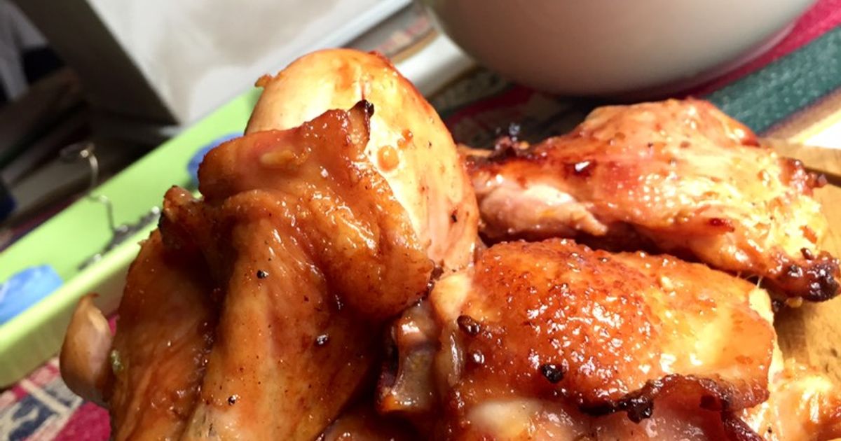 Pollo al horno con mostaza y miel