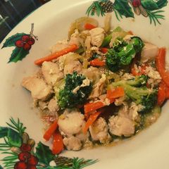 A picture of Savory Chicken Veggies Stir Fry.