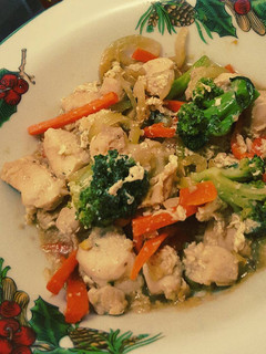 A picture of Savory Chicken Veggies Stir Fry.