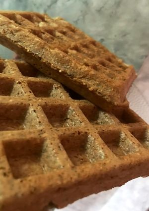 Una foto de Waffles dulces de avena