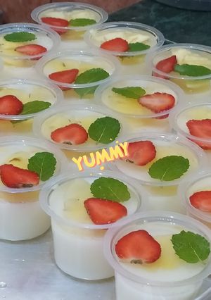 Foto resep Puding Susu Buah