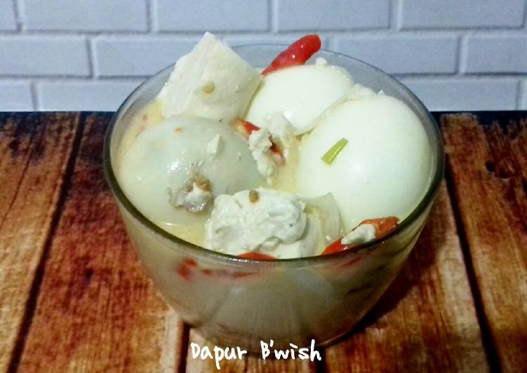 Resep Telur Tahu Kuah Santan Anti Gagal