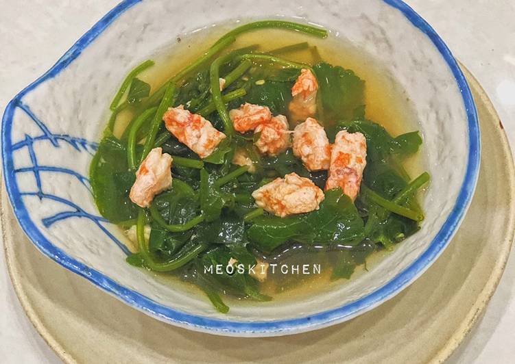 Canh rau má nấu tôm 🦐