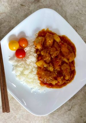A picture of Japanese Curry with Chicken.