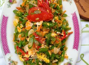 Foto resep Tumis buncis orak arik telur wortel