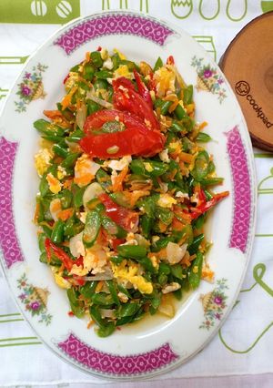 Foto resep Tumis buncis orak arik telur wortel
