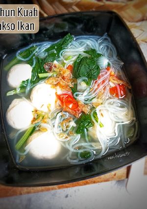 Foto resep Bihun Kuah Bakso Ikan