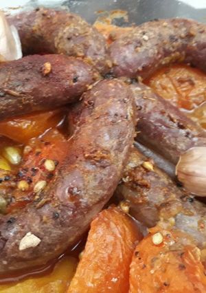 A picture of Oven baked sausage.