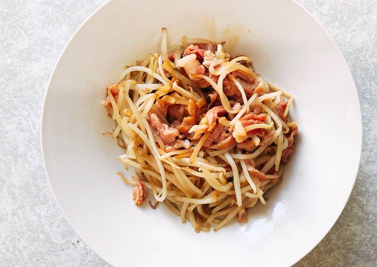 Recipe: Perfect 豆芽炒培根