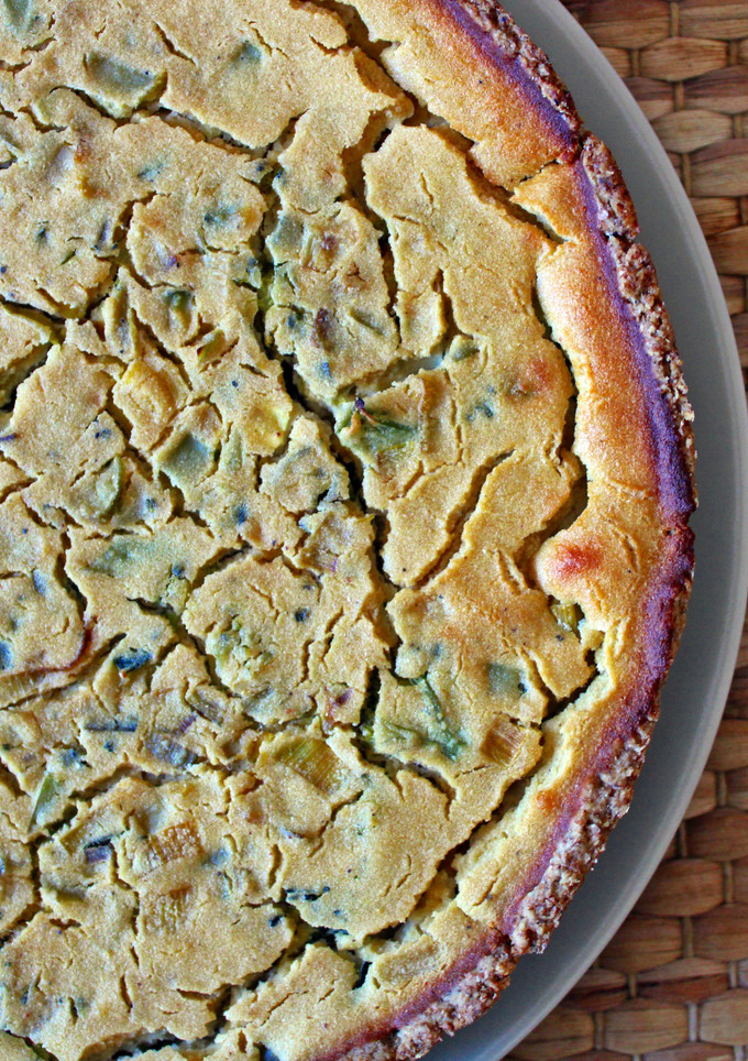 Una foto de Quiche de brocoli y puerro (vegana)
