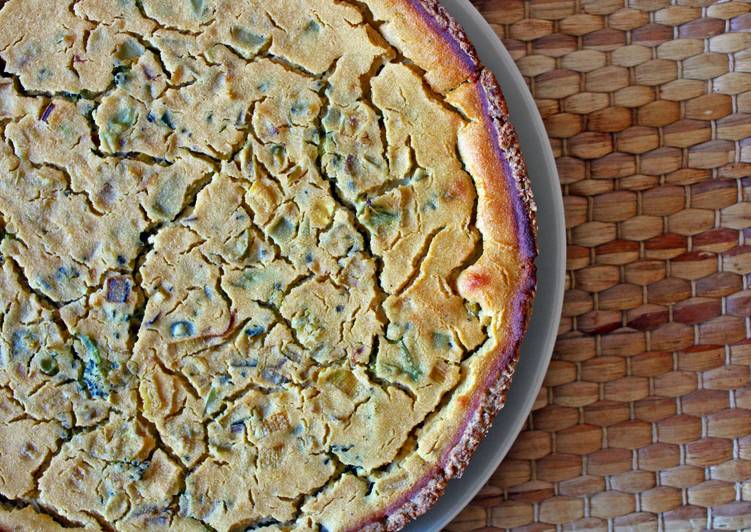 Quiche de brocoli y puerro (vegana)