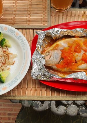 Una foto de Mojarra al papillote