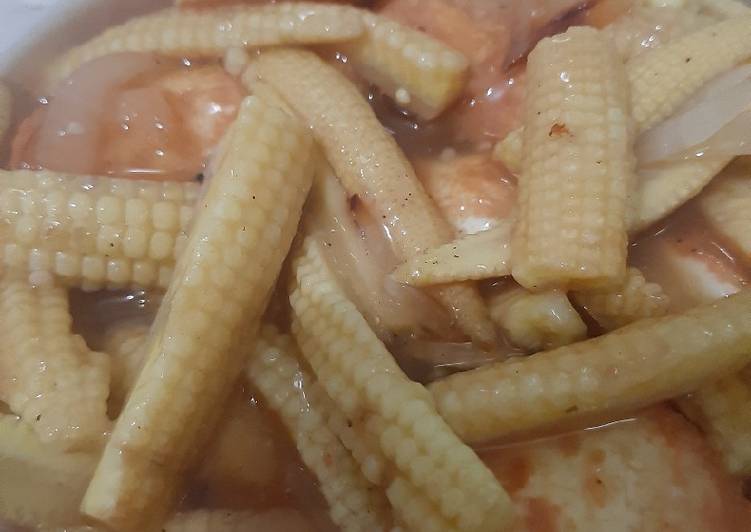 Baby corn dan tofu saos tiram