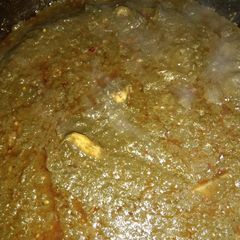 A picture of Spinach potato (Aloo Palak).