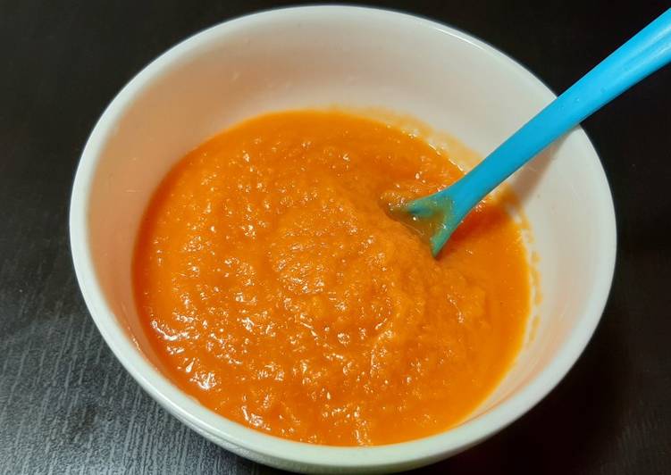 How to Prepare Super Quick Homemade Carrot Puree for 7+ Months Babies