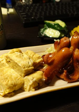 [深夜食堂] 八爪魚腸 ＋玉子燒 食譜 的食譜成品照片