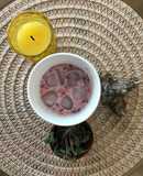 Batido de frutilla con arándano sin batidora