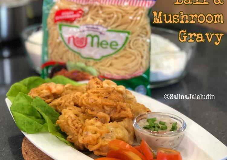 7 Langkah Cara Bikin Numee Ball Amp Mushroom Gravy Yang Lezat