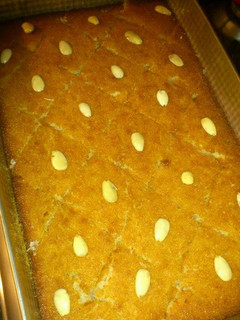 A picture of Harisa - semolina cake هريسة.