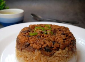 Foto resep Nasi Tim Ayam Jamur