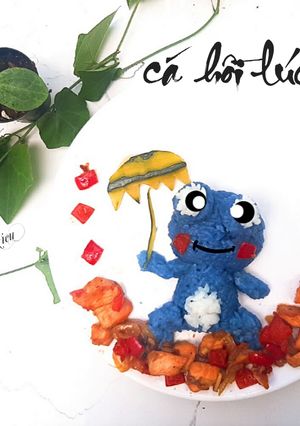 Hình của món Cá hồi lúc lắc.
