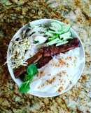 Bánh ướt ăn với mít non luộn