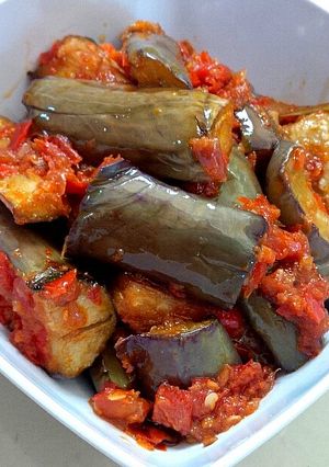 A picture of Delicious Balado Eggplant, a Family Favorite Recipe ^.^.