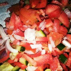 Kachomar Salad A picture of Kachomar Salad.