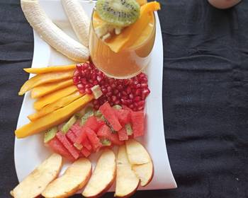 Ultimate Make Recipe Fresh Fruits and Mango juice Yummy