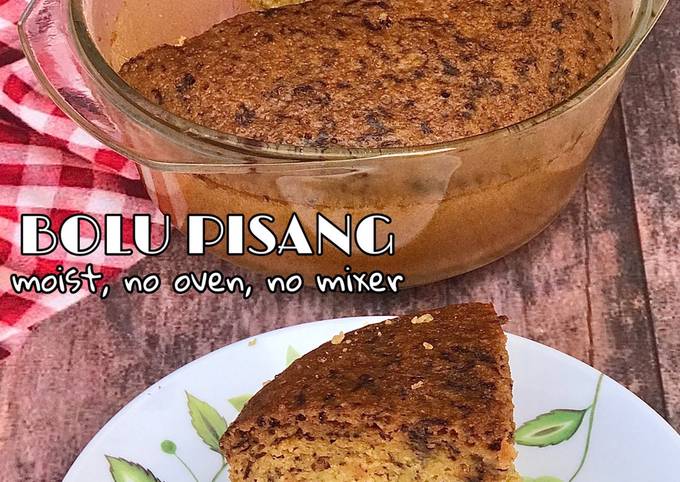 Langkah Mudah untuk Menyiapkan Bolu pisang moist, mekar, no mixer, no oven Anti Gagal