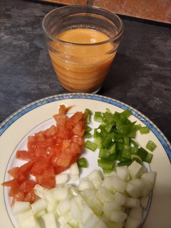 Una foto de Gazpacho con calabacín, sin pepino