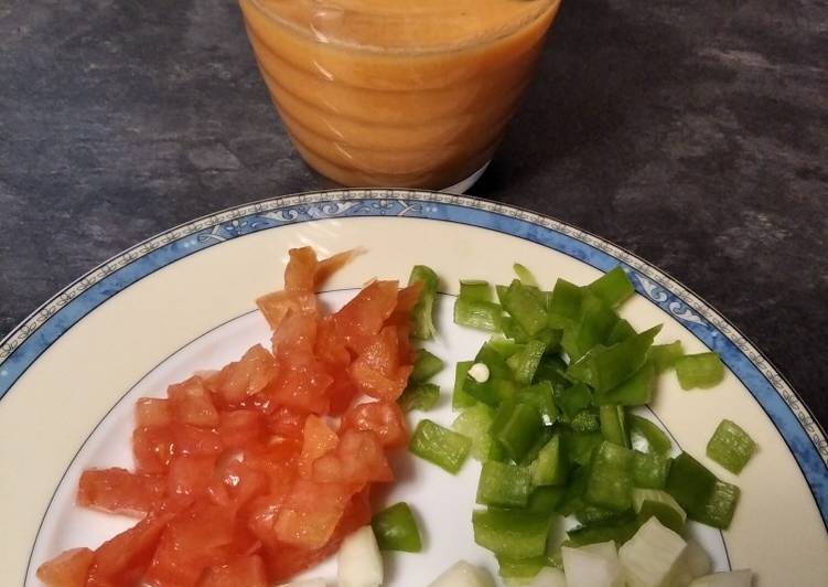 Gazpacho con calabacín, sin pepino