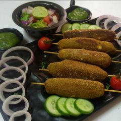 A picture of Lobia kabab.