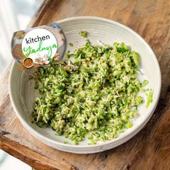 A picture of Khamang Kakdi (Maharashtrian style cucumber salad (Koshimbir).