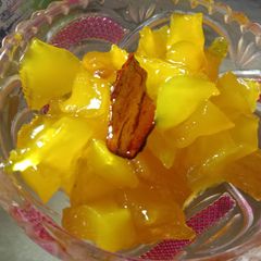 A picture of Raw mango murabba 🍯🍯🍯.