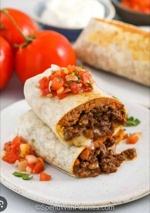 O poză a rețetei Burrito cu carne de vita.