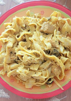 صورة لوصفة تاقليتال بدجاج والكريمة🍝