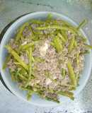 Đậu que xào thịt băm