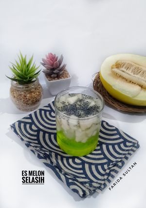 Foto resep Es Melon Selasih