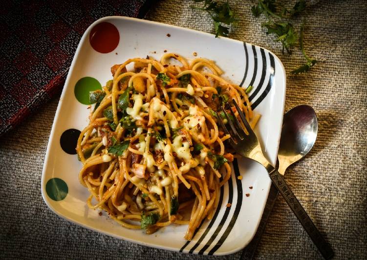 Pavbhaji spaghetti