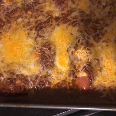 A picture of Chili dog bake.