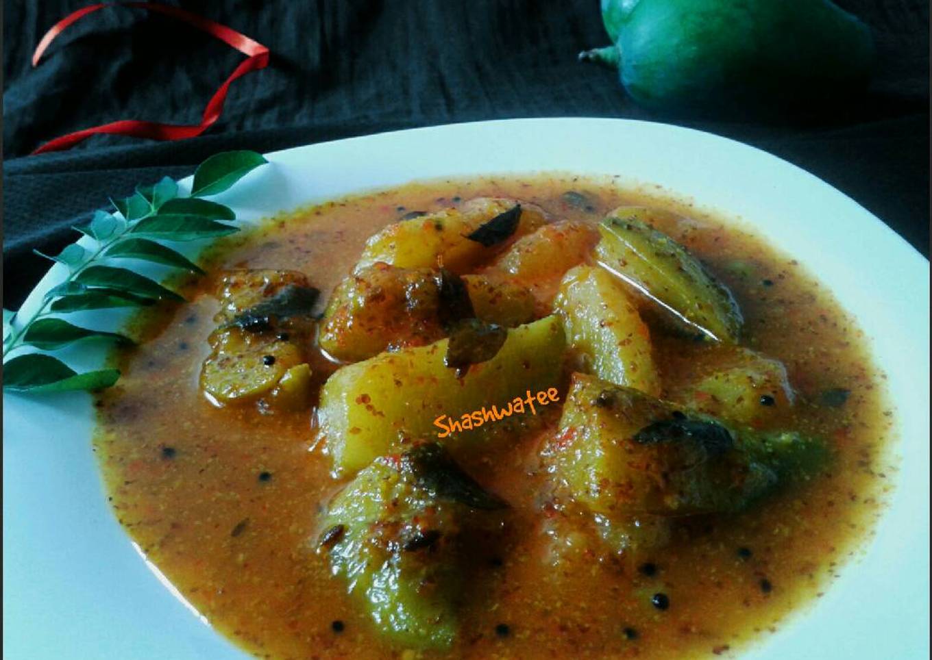 Amba khatta (A sweet sour mango relish with mustard paste)