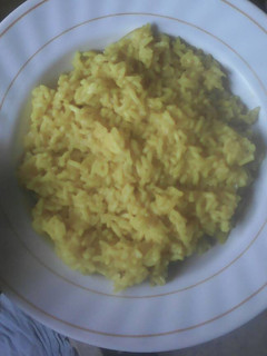 A picture of Turmeric rice.
